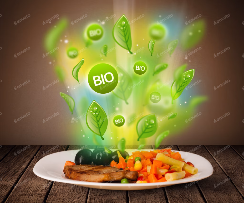 rośliny na talerzu bogate w różne bioskładniki