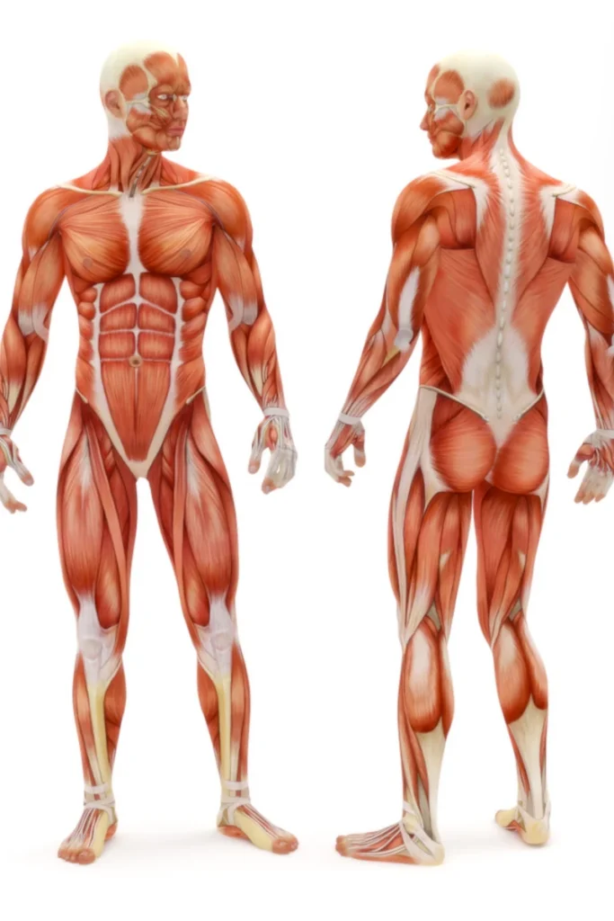 schemat mięśni w szkielecie człowieka